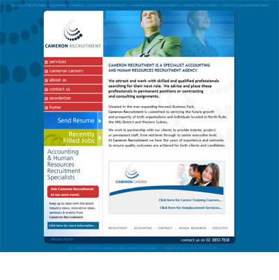 Recruitment website for accounting & finance professionals