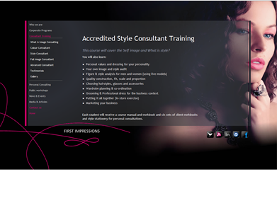 Image Consultancy & Training website